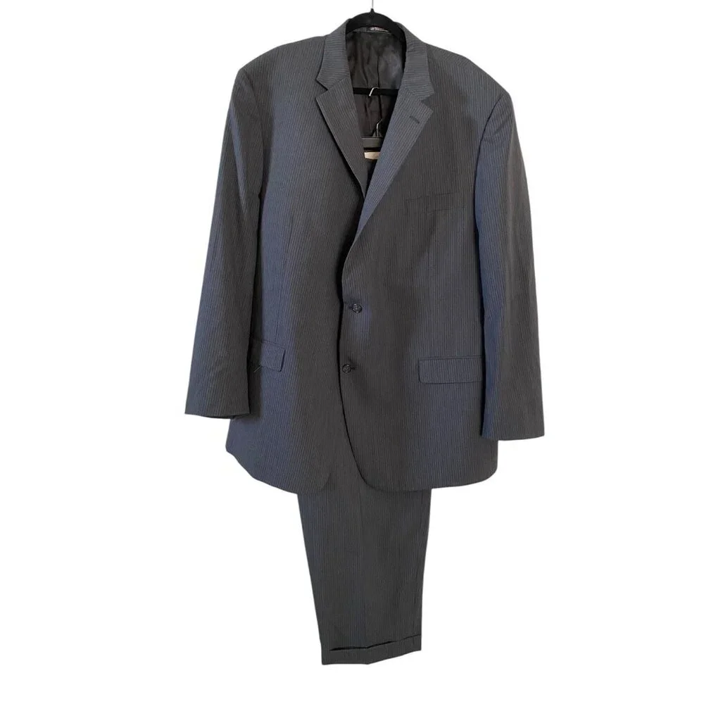 Hart Schaffner Marx Men's Charcoal Pinstripe Suit